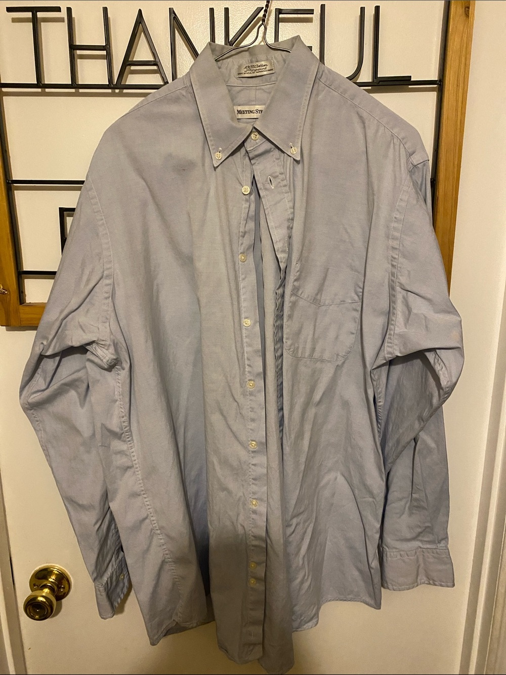 Meeting Street Mens Light Blue Button-Down Dress Shirt
